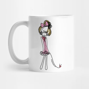 doodle girl illustration Mug